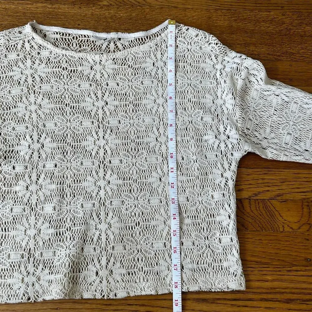 White Crochet Blouse- Boho Blouse - Picture 4 of 8